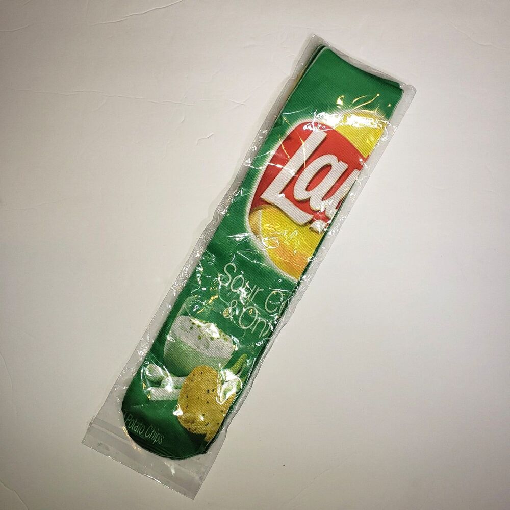 Harajuku Funny Lays Sour Cream and Onion Potato Chips Socks One Size NEW - Picture 5 of 6